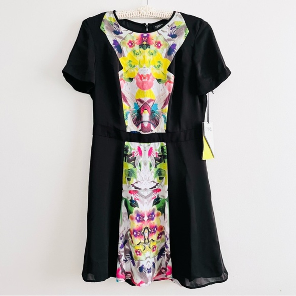 [Prabal Gurung x Target] Floral Mirror Print Color Block Fully Lined Dress